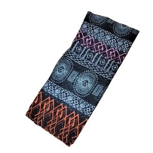 Multicolored tribal print scarf